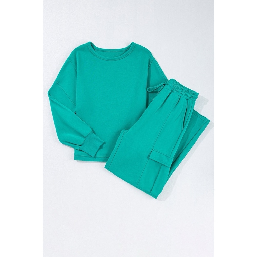 Pullover Top and Cargo Pants Set - Picture 3 of 3